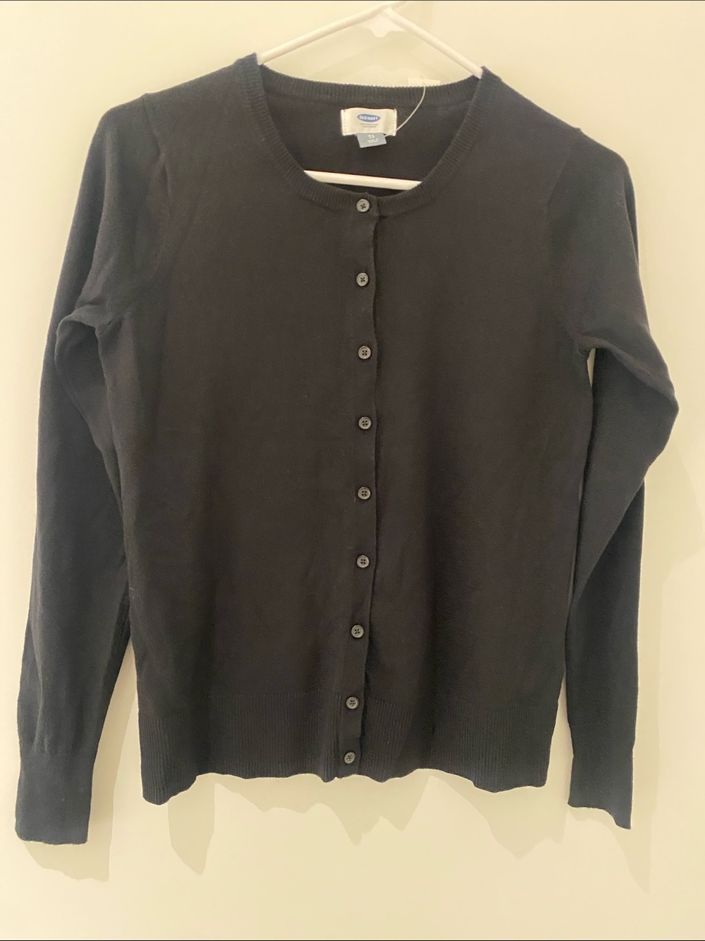 NWT Old Navy Women’s Black Crewneck Button Down Cardigan Sweater Lightweight XS
